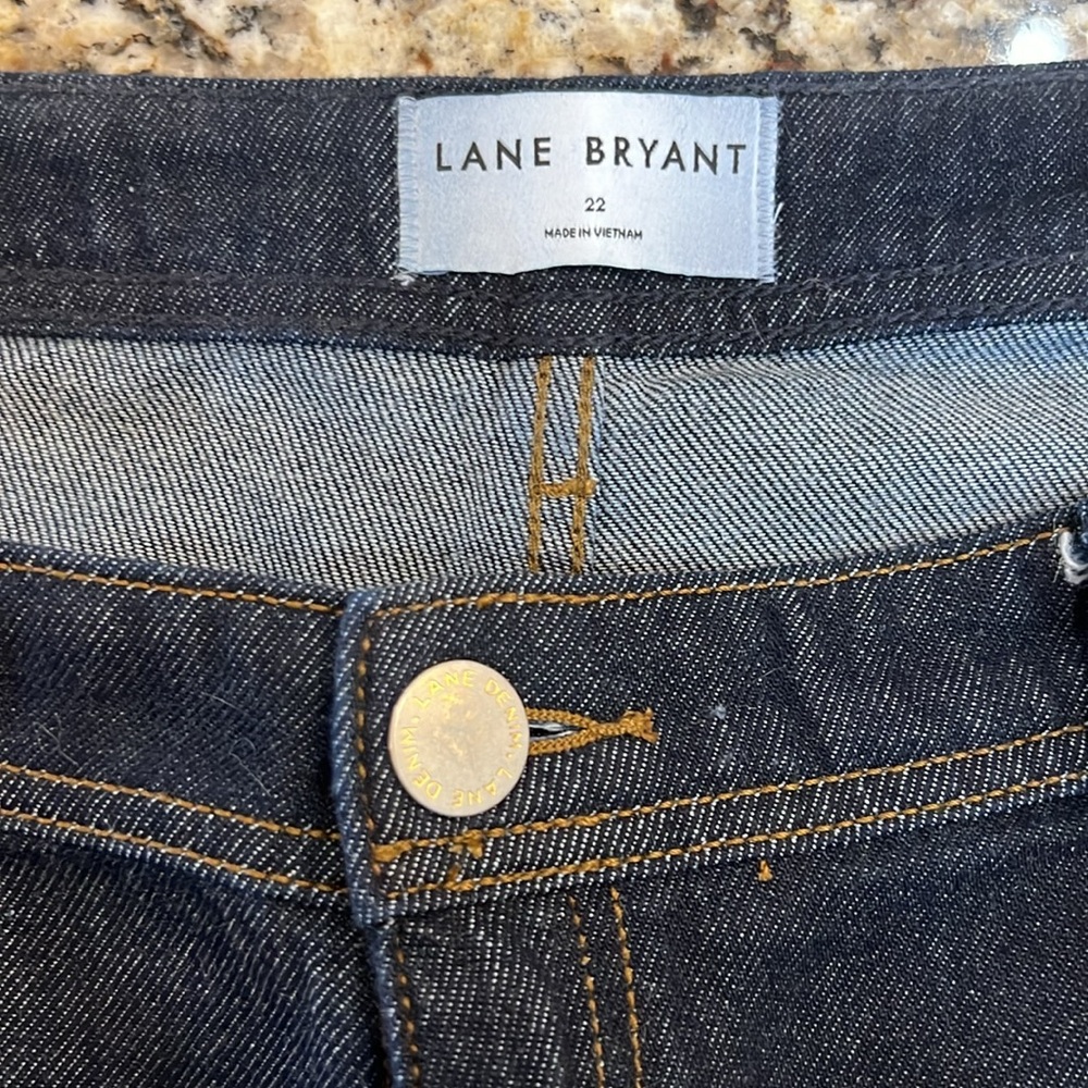 Lane Bryant Dark Blue Wide Leg Jeans - Picture 3 of 3